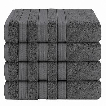 4 pc cotton bath towel set 600 GSM absorbent and quick drying