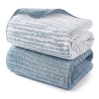 2-Pack Cotton Bath Towels Set Ultra Soft Quick Drying Durable Absorbent