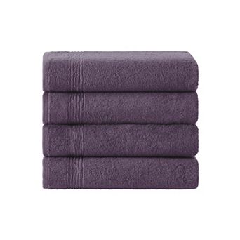4 pc Turkish Cotton Bath Towel Set Luxury Quick Dry Fade Resistant Spa Towels