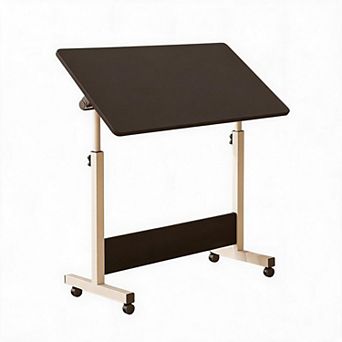 Standing Small Computer Desk with Wheels, Art Table Height Adjustable Standing Desk Workstations