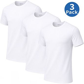 Men's Classic 100% Cotton Short Sleeve Crew Neck Undershirts 3 Pack