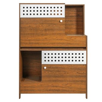 Modern 2 in 1 Cat Furniture, Cat Litter Box Enclosure Side Table, Cat House with Storage