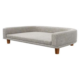 PawHut Dog Sofa Couch, Pet Bed with Comfortable Luxury Cushion, Washable Cover, Wooden Legs