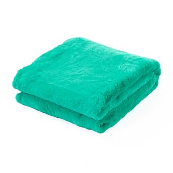 Home Soft Things Solid Faux Fur Throw Blanket