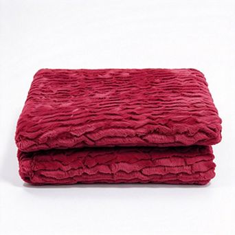 Home Soft Things Colleen Air Brushed Faux Fur Throw Blanket