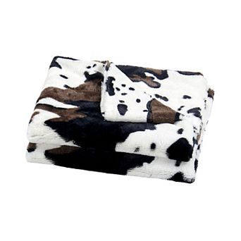 Home Soft Things Animal Print Double Sided Faux Fur Throw Blanket