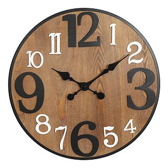 Oldslab 24" Round Wall Clock for Living Rooms, Bedrooms, Kitchens, and Offices.