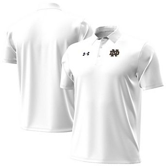 Men's Under Armour White Notre Dame Fighting Irish 2026 Sideline ArmourDry Polo