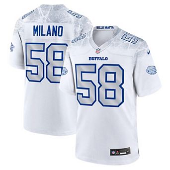 Men's Nike Matt Milano White Buffalo Bills Rivalries Collection Game Jersey