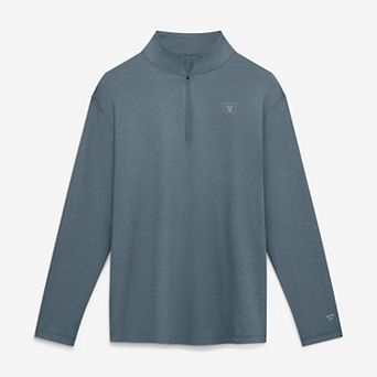 Men's Fanatics Gray Las Vegas Raiders Clutch Quarter-Zip Pullover
