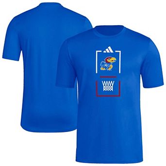 Men's adidas Royal Kansas Jayhawks On-Court Pregame T-Shirt