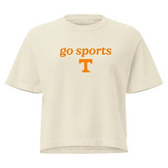 Women's Comfort Colors Cream Tennessee Volunteers Go Sports Cropped T-Shirt