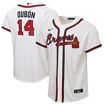 Youth Nike Mauricio Dub _n White Atlanta Braves Home Replica Jersey