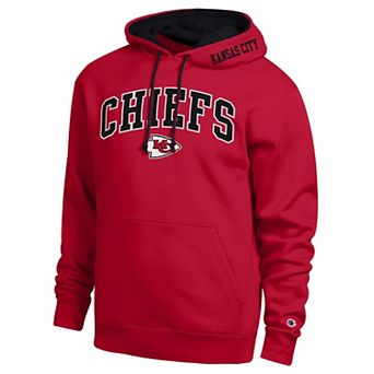 Men's Champion Red/Black Kansas City Chiefs Contrast Hoodie