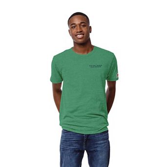 Men's League Collegiate Wear Heather Kelly Green Notre Dame Fighting Irish Guinness Toucan Victory Falls Tri-Blend T-Shirt
