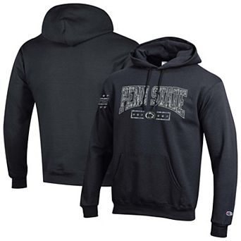 Men's Champion Black Penn State Nittany Lions Operation Hat Trick Camo Script Powerblend Fleece Hoodie