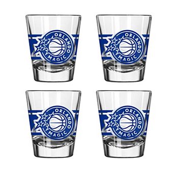 Logo Brands Orlando Magic Four-Piece Stripe Shot Glass Set