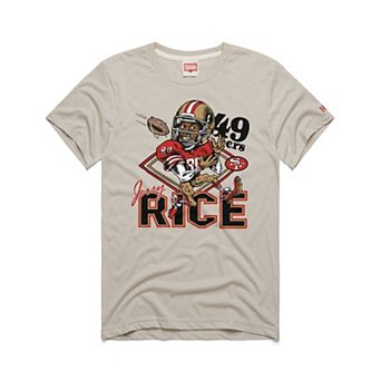 Unisex Homage Jerry Rice Stone San Francisco 49ers Caricature Player Graphic Tri-Blend T-Shirt