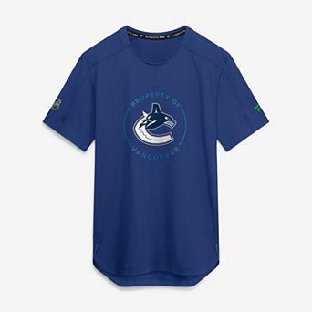 Men's Fanatics Blue Vancouver Canucks Authentic Pro Train Performance T-Shirt