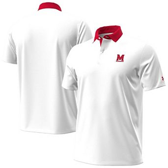 Men's Under Armour White Maryland Terrapins 2026 Sideline Playoff Novelty Polo