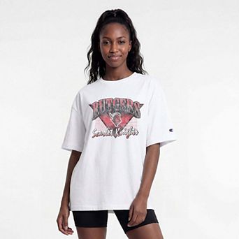 Women's Champion White Rutgers Scarlet Knights Retro Oversized T-Shirt