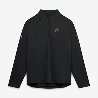 Women's Fanatics Black Minnesota Wild Authentic Pro Rink Lightweight Quarter-Zip Pullover
