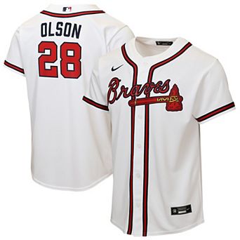 Youth Nike Matt Olson White Atlanta Braves Home Replica Jersey