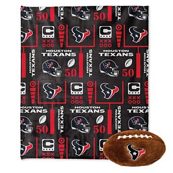 "Pegasus Houston Texans 50"" x 60"" Blackout Team Spirit Ultra Soft Throw & Plush Football Combo Pack"