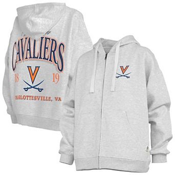 Women's Pressbox Heather Gray Virginia Cavaliers Janise Full-Zip Hoodie