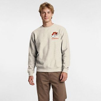 Men's Disney x Champion Oatmeal Cincinnati Bengals Powerblend Left Chest Fullback Crew Sweatshirt