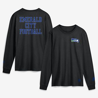 Men's Nike Black Seattle Seahawks Double Rewind Long Sleeve T-Shirt