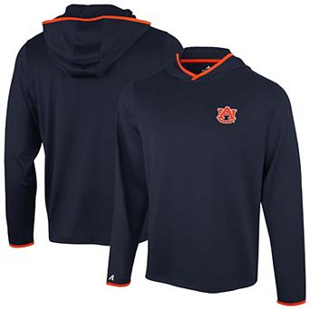 Men's Antigua Navy Auburn Tigers Brink Color Pop Long Sleeve Hoodie T-Shirt