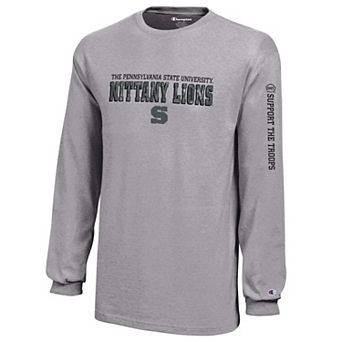 Youth Champion Heather Gray Penn State Nittany Lions Operation Hat Trick Long Sleeve T-Shirt