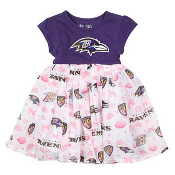 Girls Toddler Wes & Willy Purple Baltimore Ravens Princess Dress