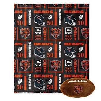 "Pegasus Chicago Bears 50"" x 60"" Blackout Team Spirit Ultra Soft Throw & Plush Football Combo Pack"