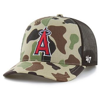 Men's Carhartt x '47 Camo Los Angeles Angels Duck Adjustable Trucker Hat