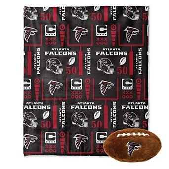 "Pegasus Atlanta Falcons 50"" x 60"" Blackout Team Spirit Ultra Soft Throw & Plush Football Combo Pack"