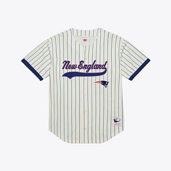 Men's Mitchell & Ness Tom Brady Cream New England Patriots Name & Number Mesh Fashion Jersey