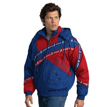 Men's Pro Player Royal New England Patriots Double Tape Full-Zip Jacket with Detachable Hood