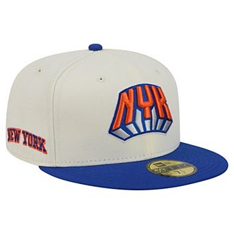 Men's New Era Cream/Blue New York Knicks Deceptor 59FIFTY Fitted Hat