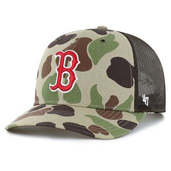 Men's Carhartt x '47 Camo Boston Red Sox Duck Adjustable Trucker Hat