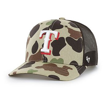 Men's Carhartt x '47 Camo Texas Rangers Duck Adjustable Trucker Hat