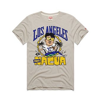 Unisex Homage Puka Nacua Stone Los Angeles Rams Caricature Player Graphic Tri-Blend T-Shirt