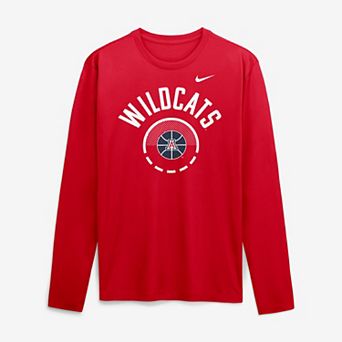 Men's Nike Red Arizona Wildcats 2026 Courtside Basketball Shootaround Legend Dri-FIT Long Sleeve T-Shirt