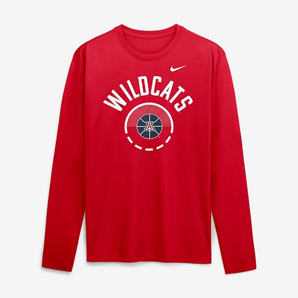 Men's Nike Red Arizona Wildcats 2026 Courtside Basketball Shootaround Legend Dri-FIT Long Sleeve T-Shirt