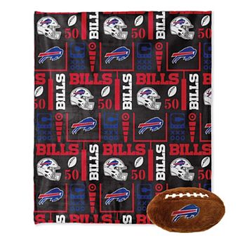 "Pegasus Buffalo Bills 50"" x 60"" Blackout Team Spirit Ultra Soft Throw & Plush Football Combo Pack"