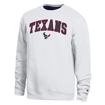 Men's Champion White Houston Texans Contrast Lined Sweatshirt