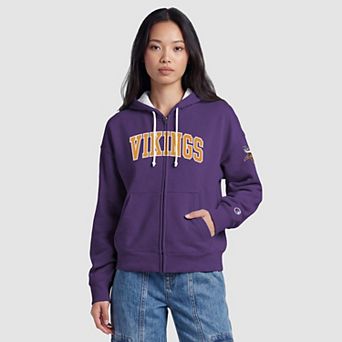 Women's Champion Purple Minnesota Vikings Contrast Liner Full-Zip Hoodie