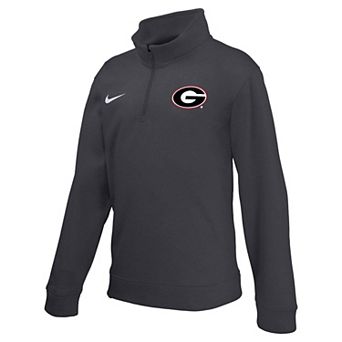 Youth Nike Anthracite Georgia Bulldogs Therma-FIT Quarter-Zip Pullover