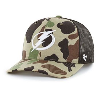 Men's Carhartt x '47 Duck Camo Tampa Bay Lightning Adjustable Trucker Hat